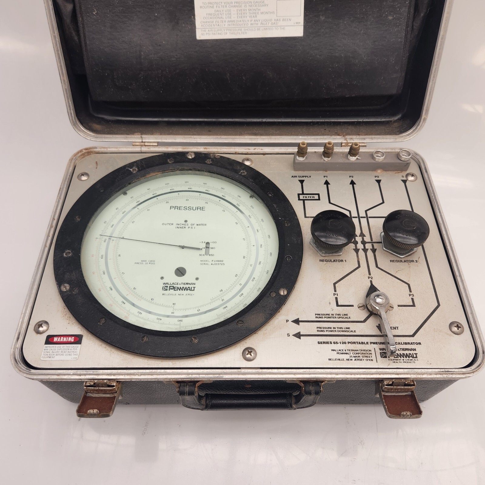 Pennwalt FU 4882 Portable Pneumatic Calibrator | Pre-Owned, Untested