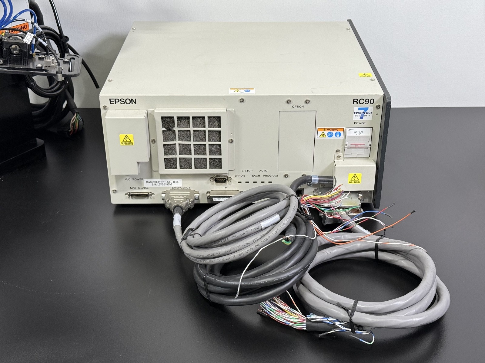 Seiko Epson LS3-401S 4-Axis SCARA Robot w/ RC90 Controller 200–240VAC