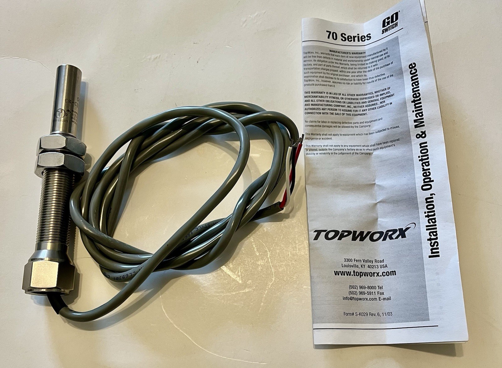 TOPWORX 77-13523-B3 Go Schalter 7713523 New Old Stock