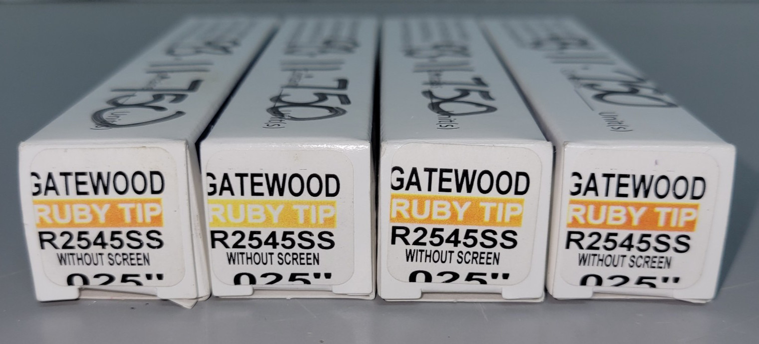 Lot of 4 Gatewood Ruby Tip Nozzle R2545SS .025″, Stainless Hi-Press Shell (B201