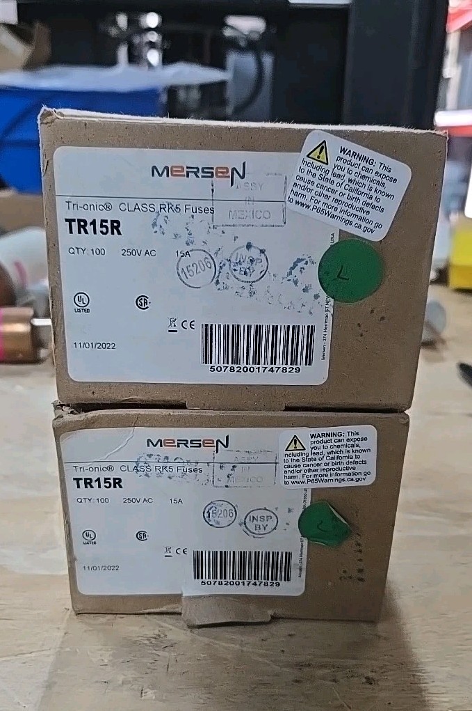 MERSEN TR15R FUSE 250VAC 15A BOX OF 10