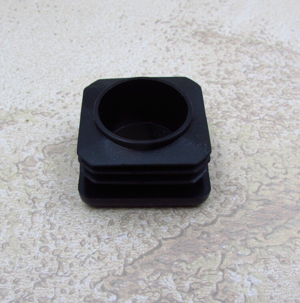 QTY 4 Black 1-1/8″ Inch, 14-20 Gauge Square Tube End Cap Plastic Insert Plugs
