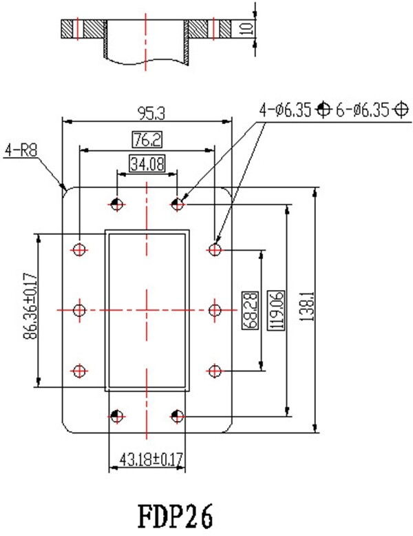 1PCS NEW YERKON 2.17-3.3GHz BJ26(WR340) Waveguide Coaxial Adapter Converter