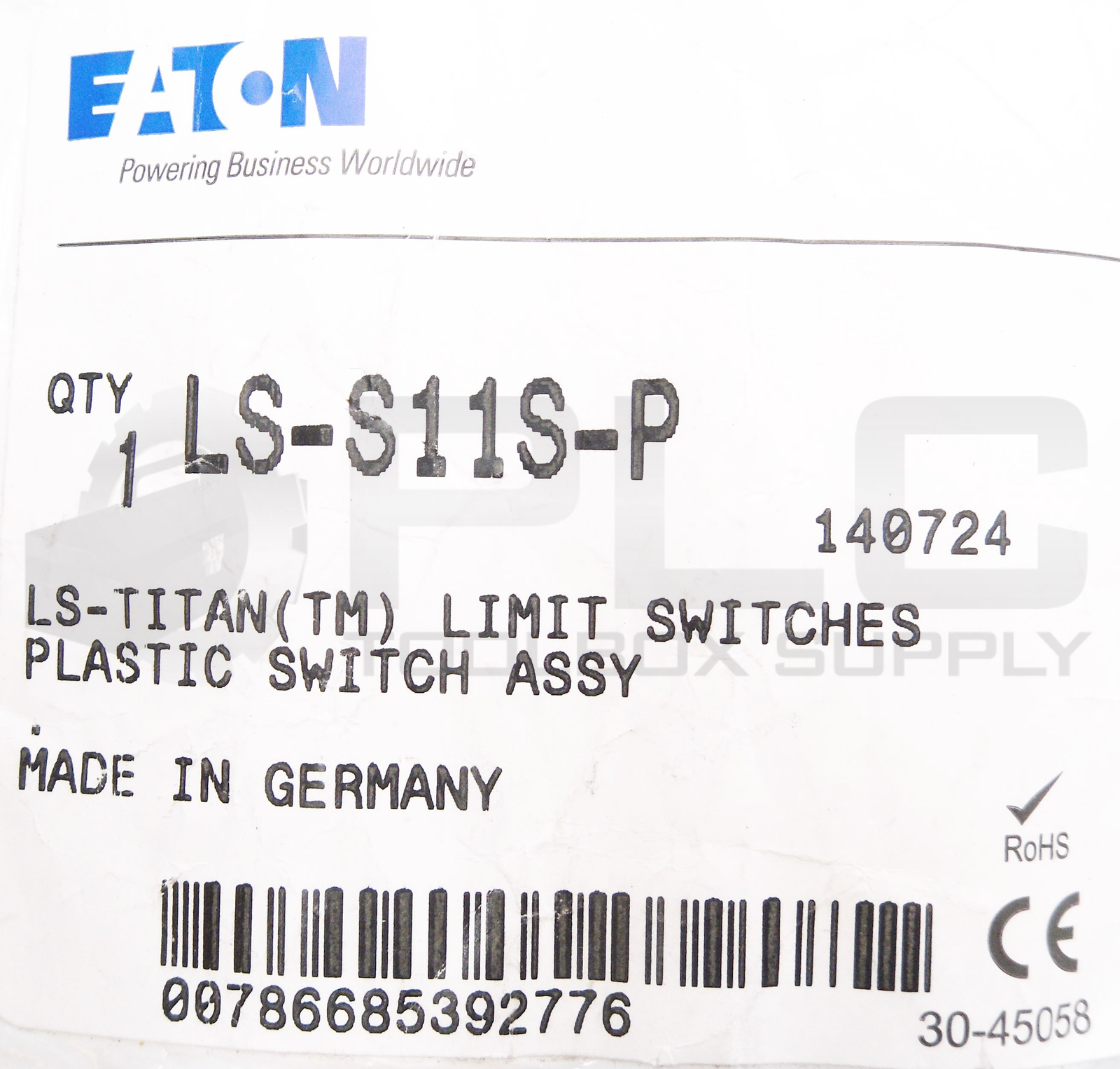 NEW SEALED EATON LS-S11S-P TITAN LIMIT SWITCH PLASTIC SWITCH ASSY