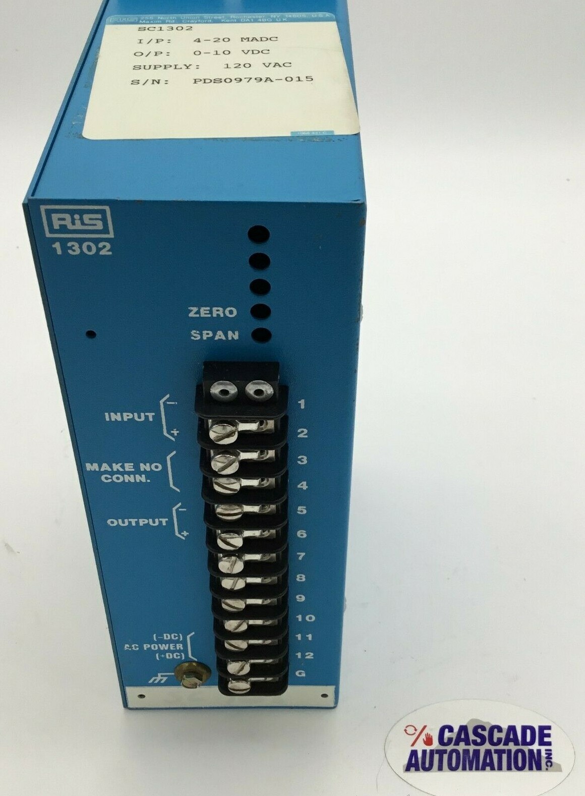 RIS SIGNAL CONVERTER RIS-1302 120 VAC