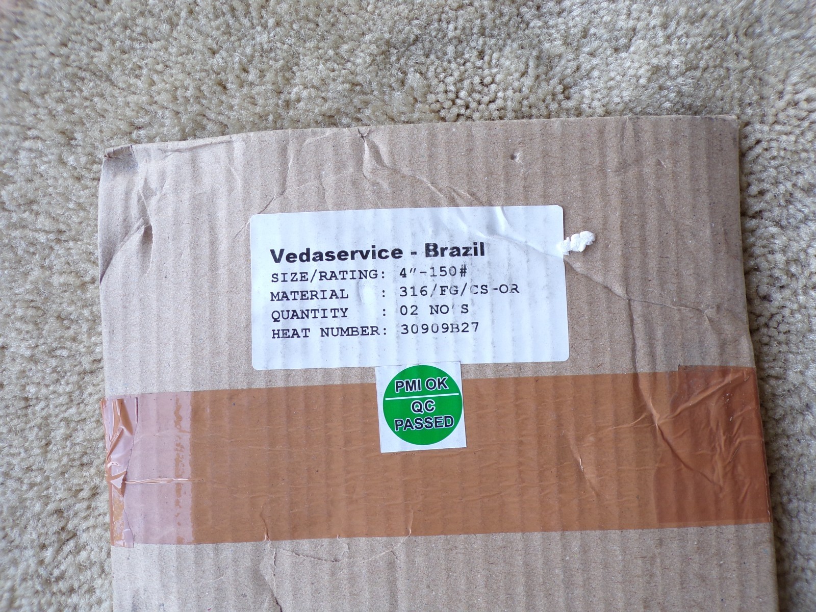 Spiral Wound Gasket 4″-150# – Vedaservice 316 / FG / CS-OR @d5