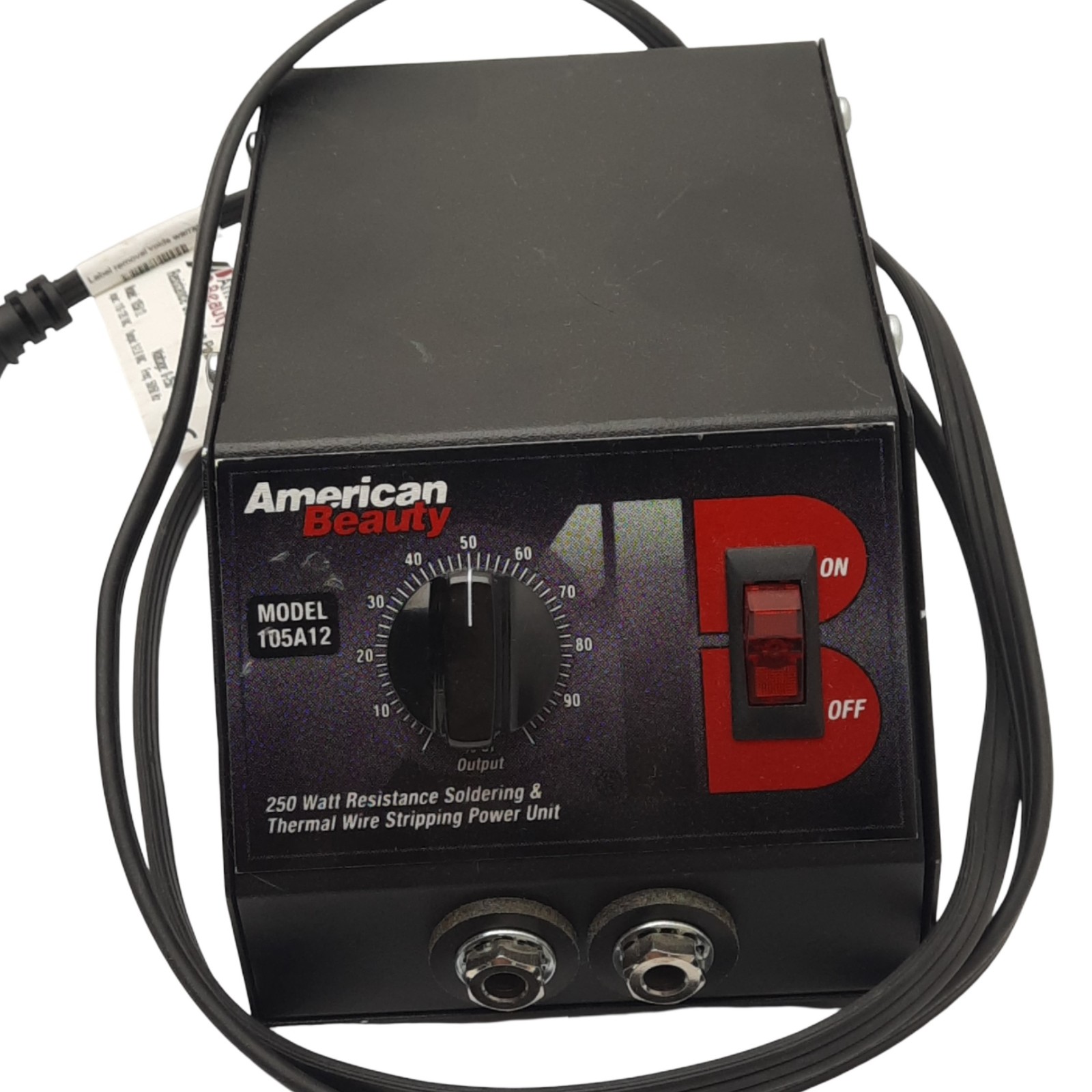 American Beauty 105A12 Soldering Power Unit, 250W, 110-120VAC In, 0-2.8VAC Out