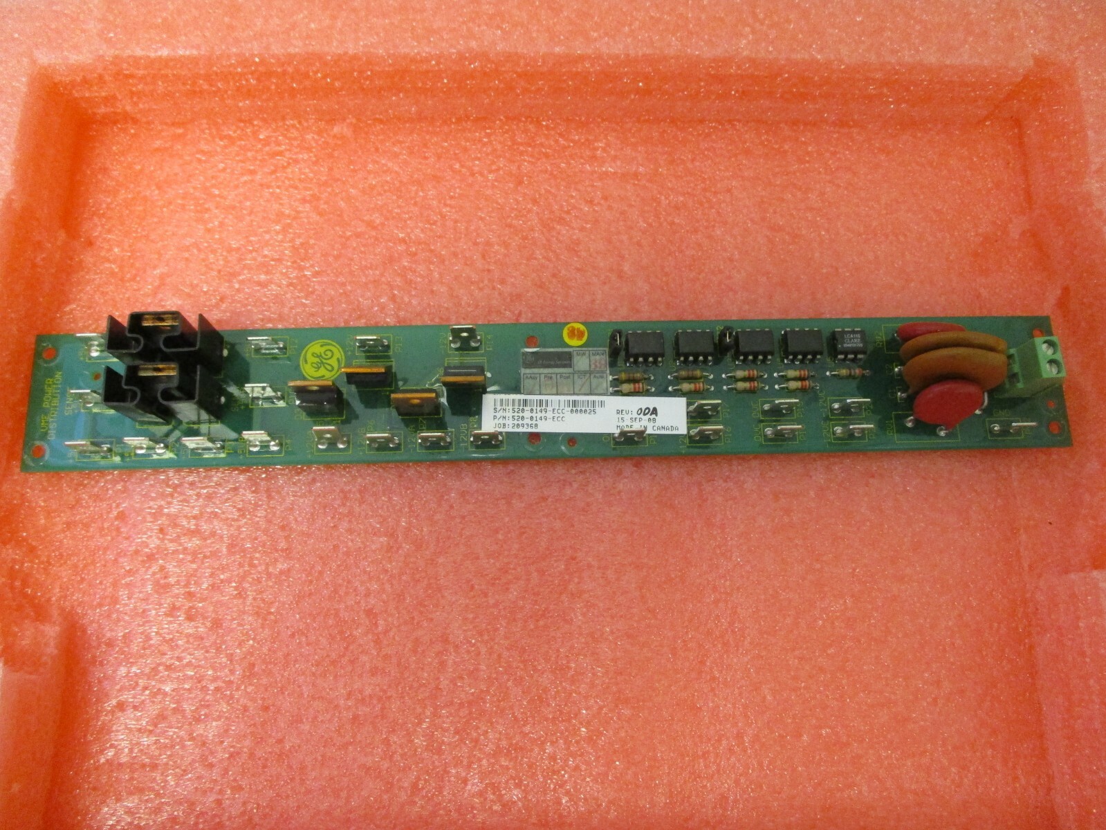 GE ENERGY SERVICES VME POWER DISTRIBUTION CIRCUIT BOARD P/N 520-0149ECC