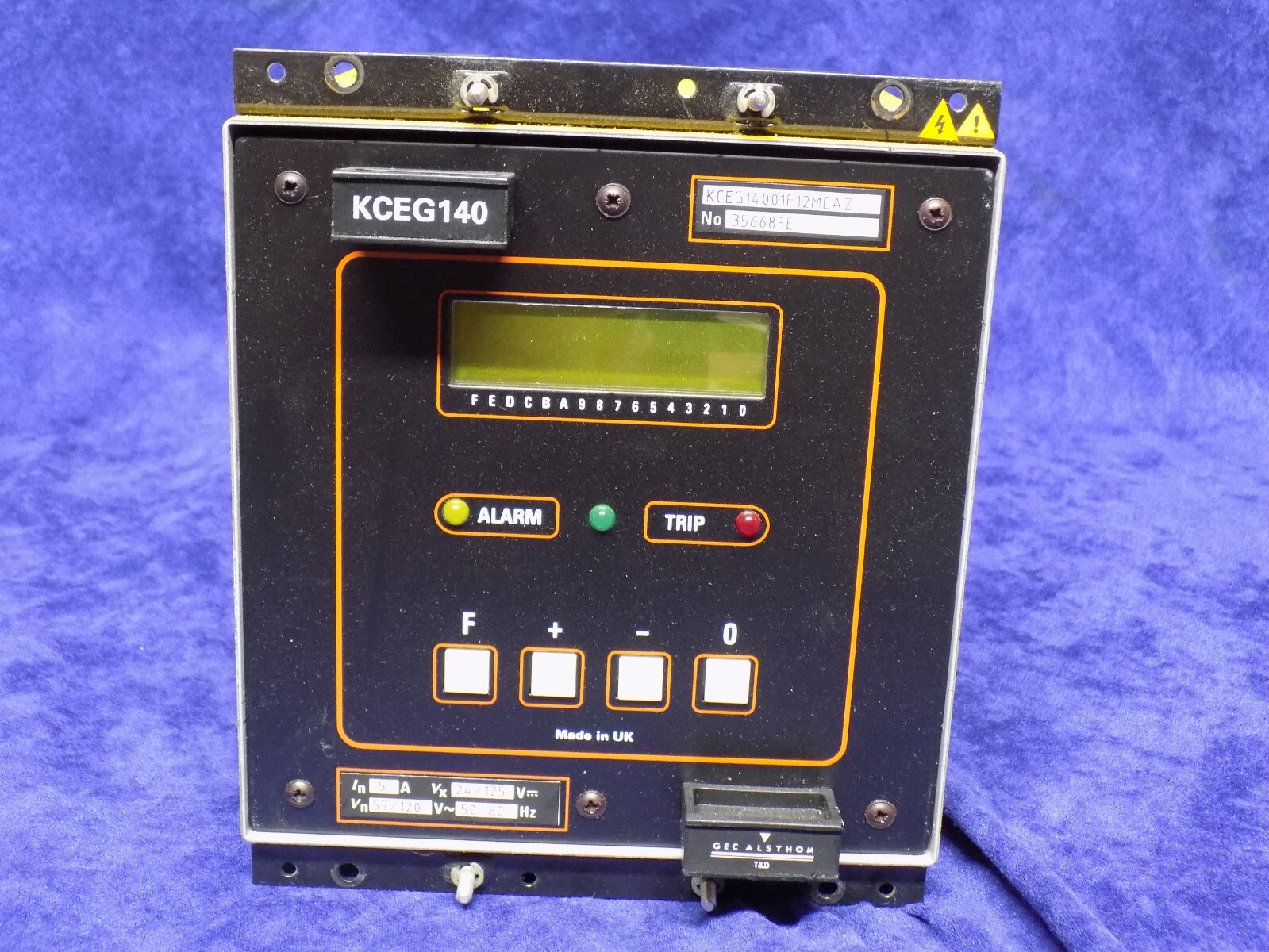 USED GEC ALSTHOM KCEG140 DIFFERENTIAL OVERCURRENT RELAY KCEG14001F12MEAZ