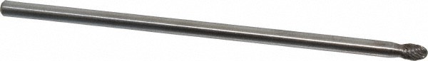Made in USA 1/4″ Cut Diam, 1/4″ Shank Diam, Carbide Double Cut Oval Burr Radi…