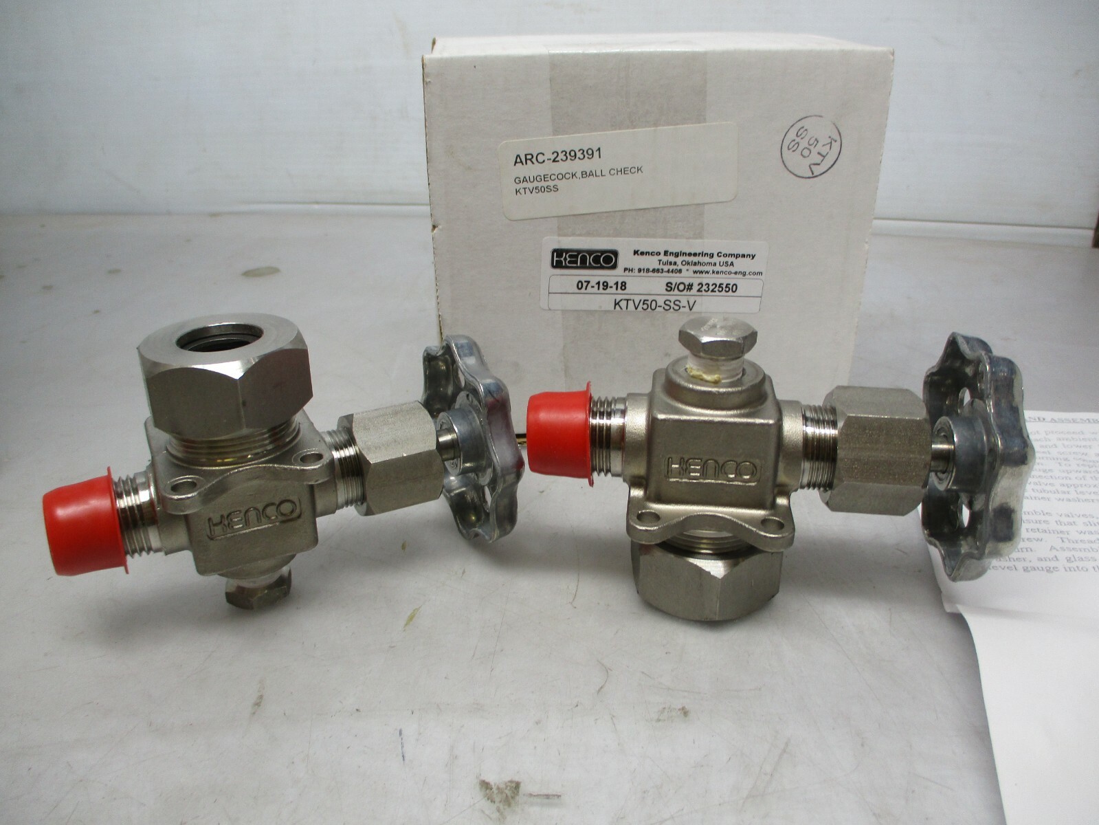 kenco ktv50-SS-V 1/2″ 316 Stainless Steel Valve Set