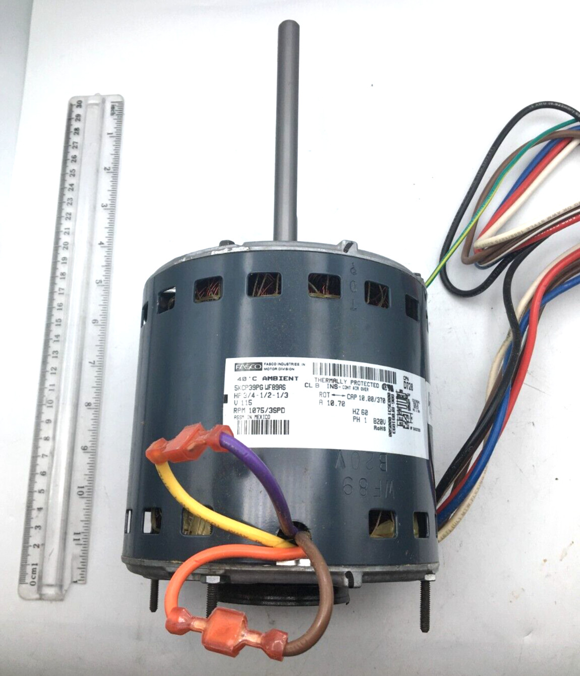 Fasco Ball Motor 3/4-1/2-1/3 115V 10.70A 1075/3SPD 5KCP39PGWF89AS New