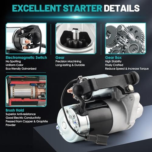 19068 Starter Motor Fit for Infiniti FX50 M56 QX56 Q70 Q70L QX80, for Nissan