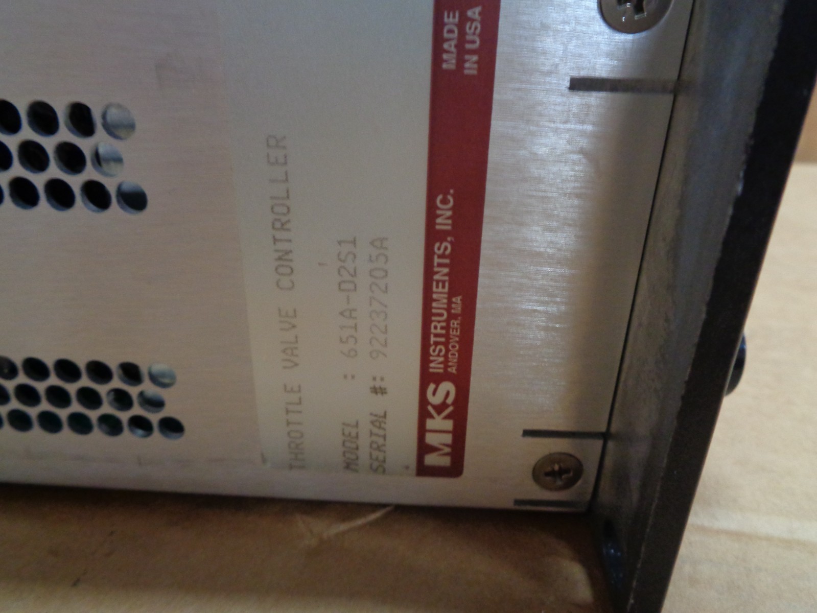MKS Type 651, Pressure Controller, Model: 651A-D2S1