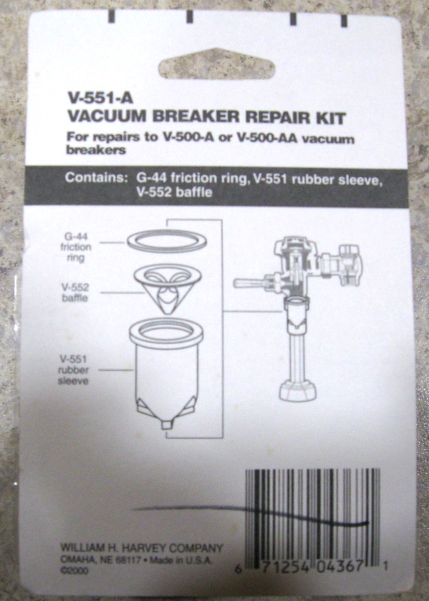 Sloan repair kit V-551-A Vaccum Breaker repair kit