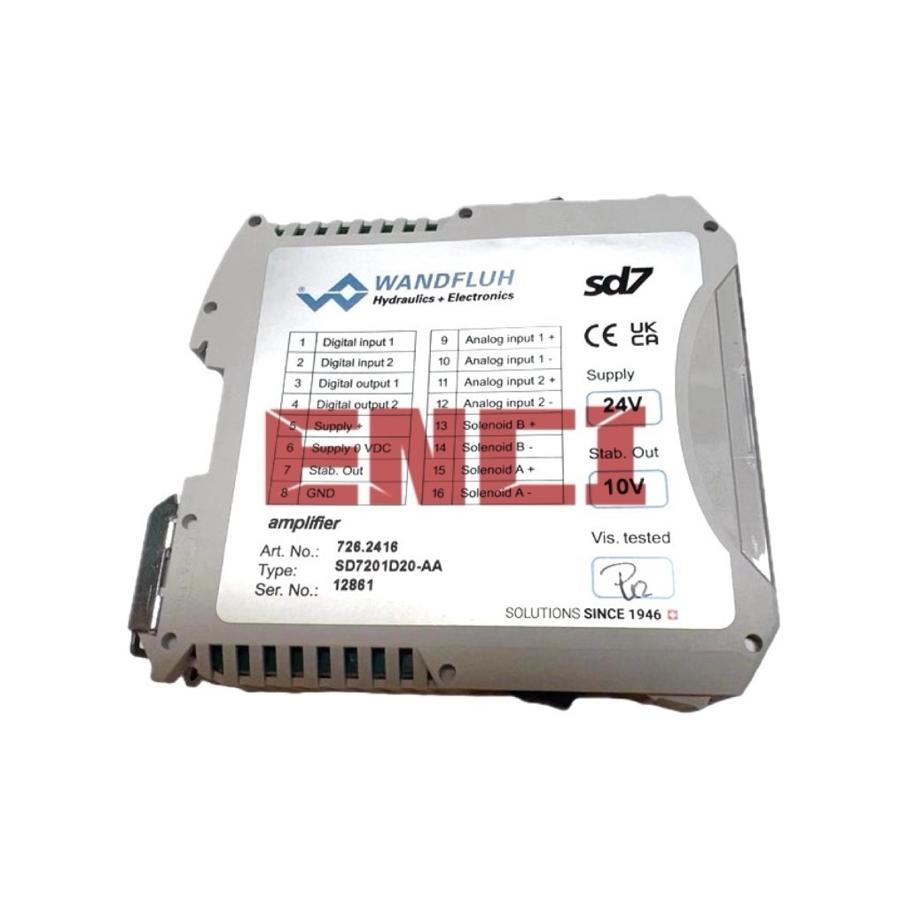 SD7201D20-AA Wandfluh Electronic Proportional Amplifier PN 726.2416
