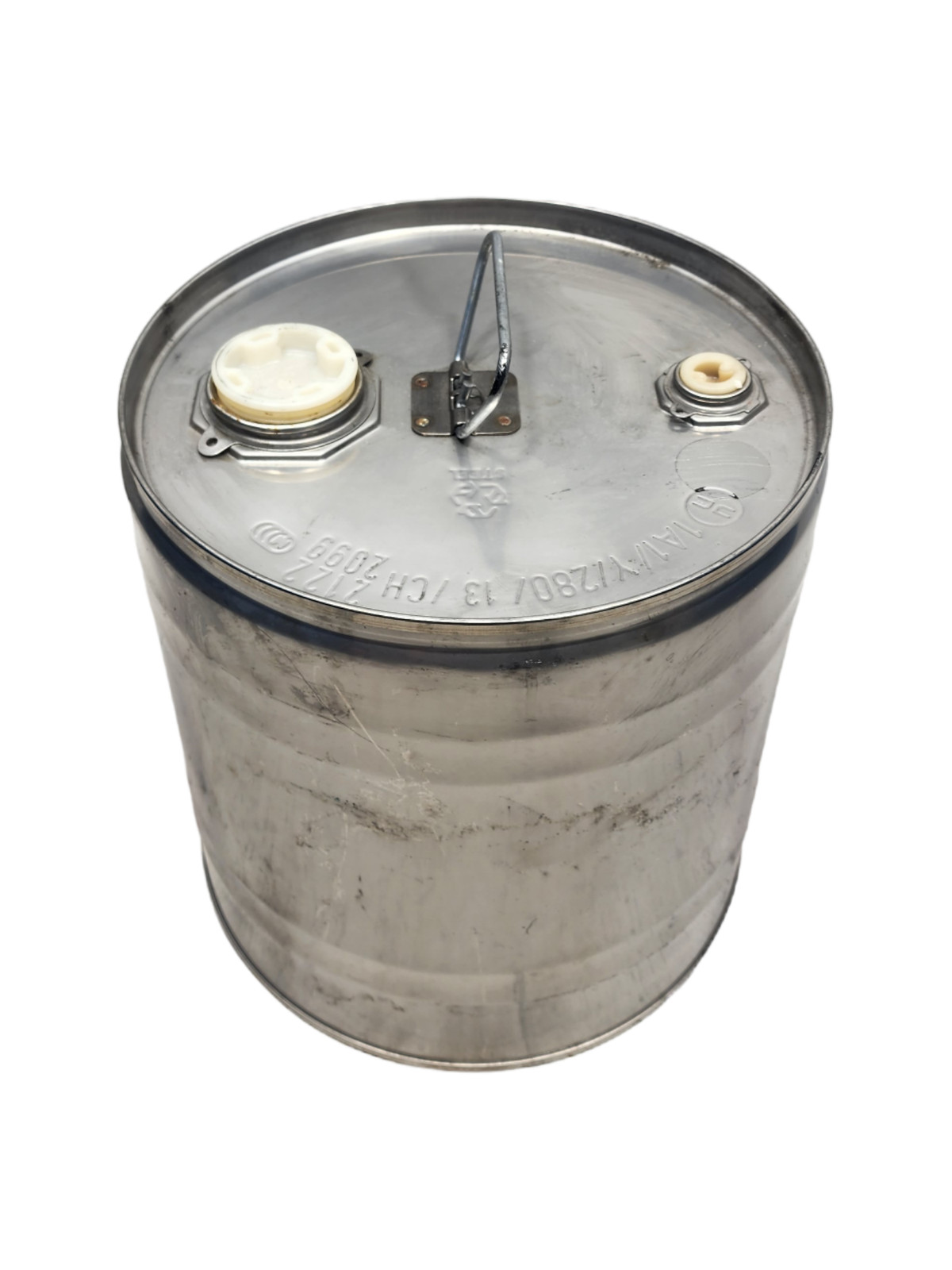 Used 5 Gallon Stainless Steel barrel drum closed head
