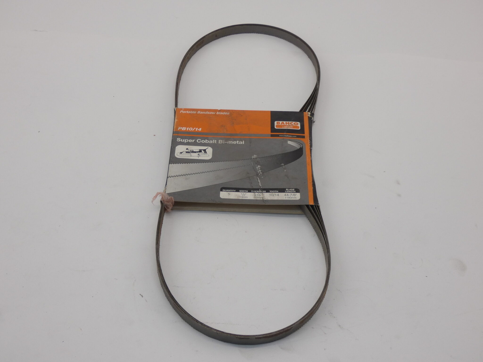 *5 Pack* Bahco PB10/14 Portable Bandsaw Blades 1/2″ Width 10/14 Tooth 44-7/8″…