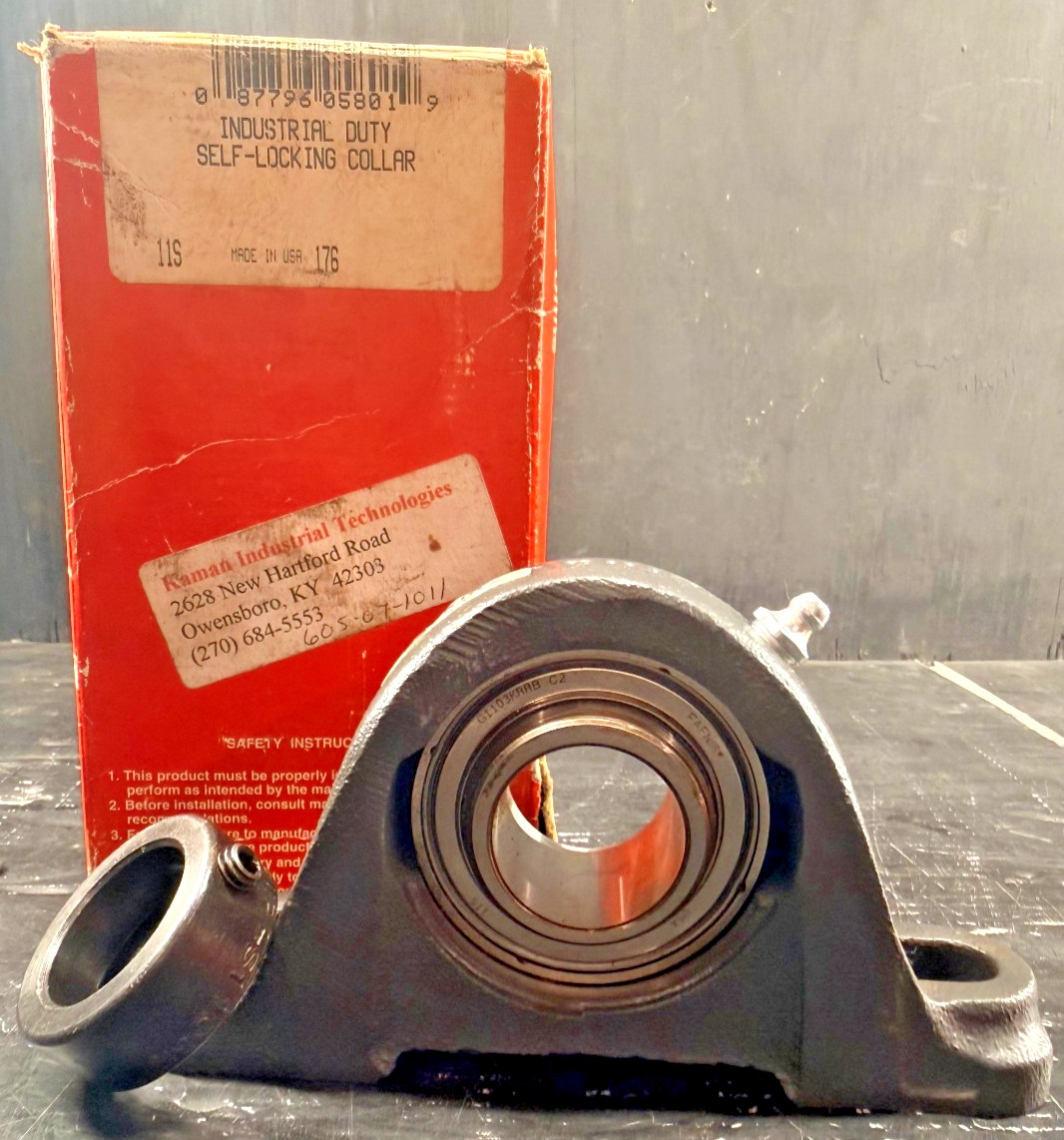 1 NEW RAS 1-1/8 TWO-BOLT PILLOW BLOCK 1 NEW FAFNIR RBEARING NIB ***MAKE OFFER***