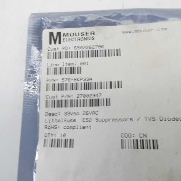 MOUSER ELECTRONICS 576-5KP33A (PKG OF 10) NSMP