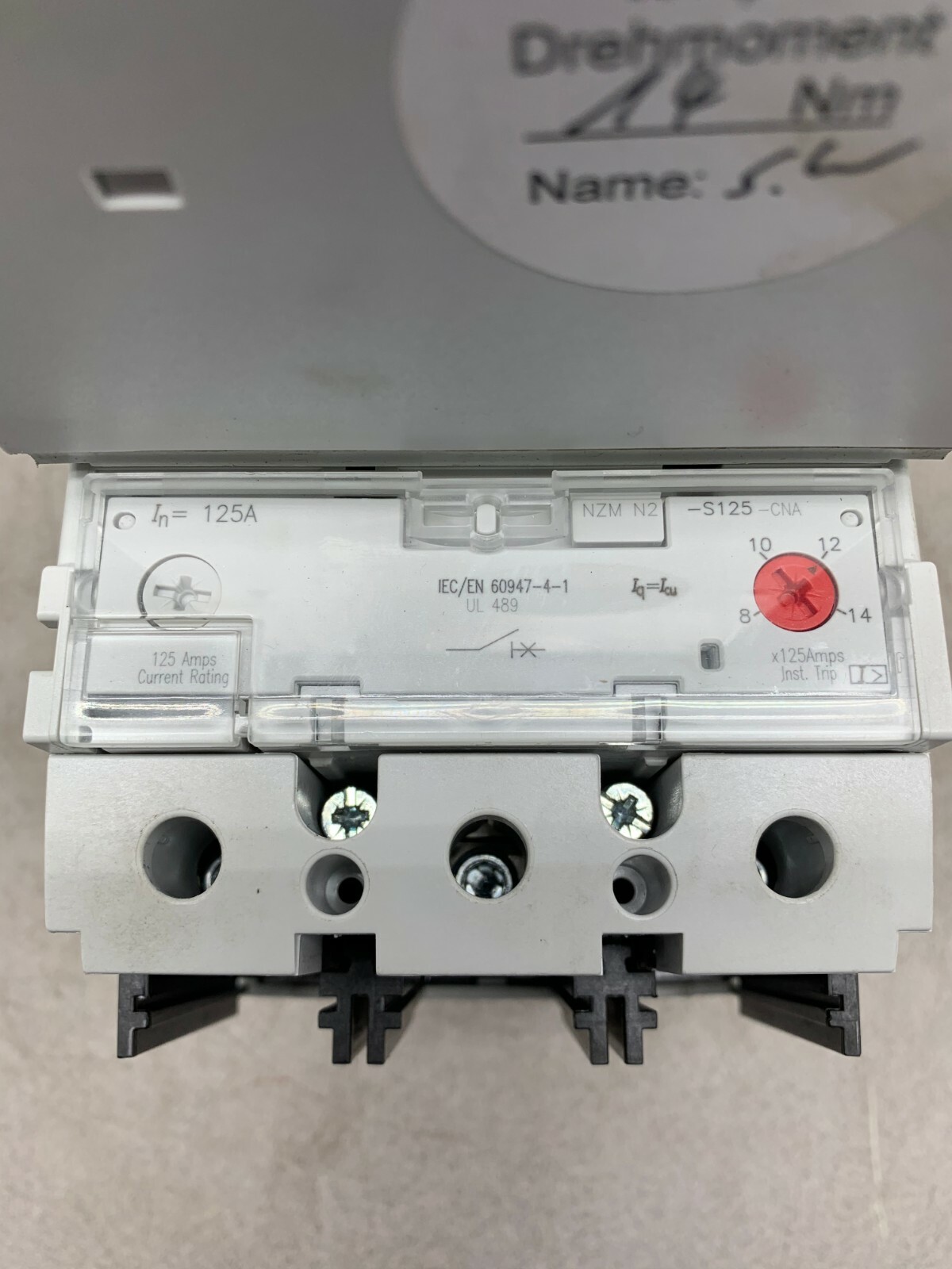 NEW EATON MOELLER 125AMP BREAKER WITH SYNCHRONIZED REMOTE OPERATOR NZM 2-XR