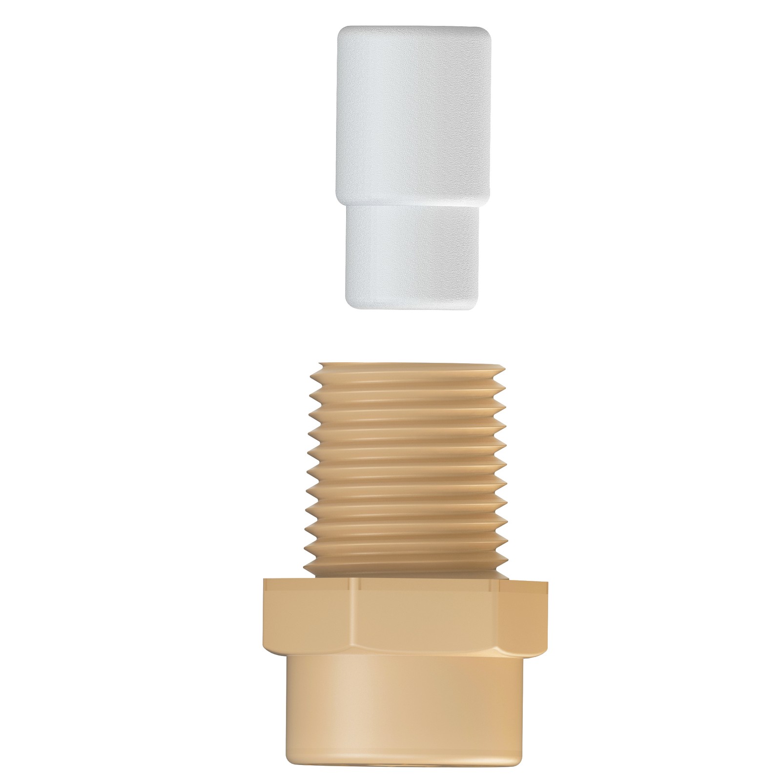 Plastic Fog Nozzle with Poly Filter Cream 1/8″ NPT 2 GPH 10 Pack
