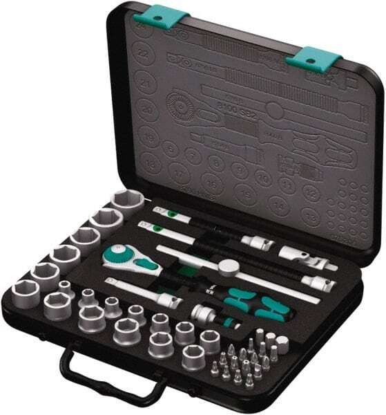 Wera 5003594001 43 Piece 3/8″ Drive Socket & Bit Set in Molded Steel Case