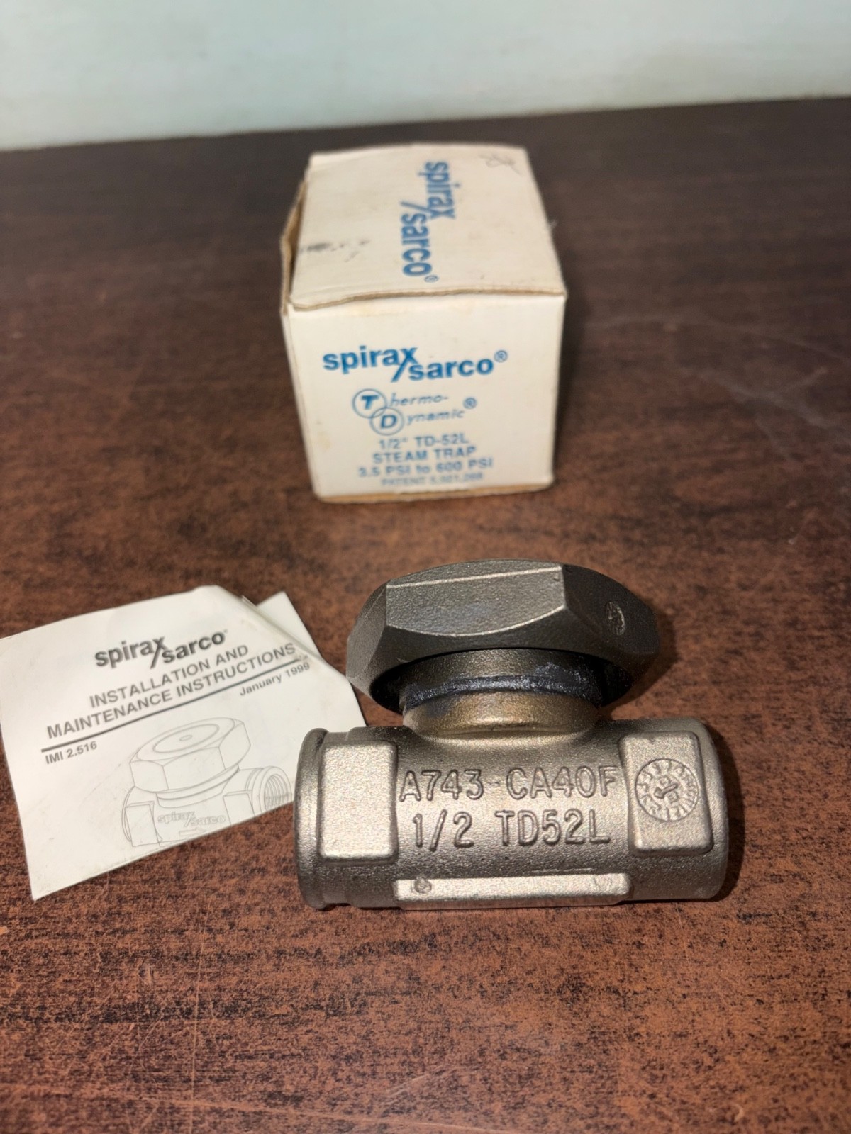 NEW SPRAX SARCO 1/2″ TD-52L STEAM TRAP 3.5 – 600 PSI B316