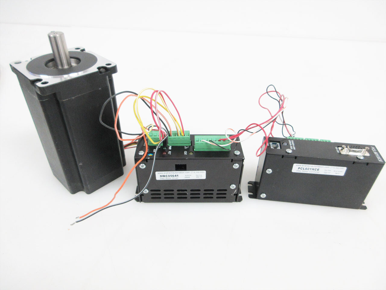 ANAHEIM AUTOMATION MOTION PCL601XCE CONTROLLER DRIVER MBC05641 34Y307S-LW8 MOTOR