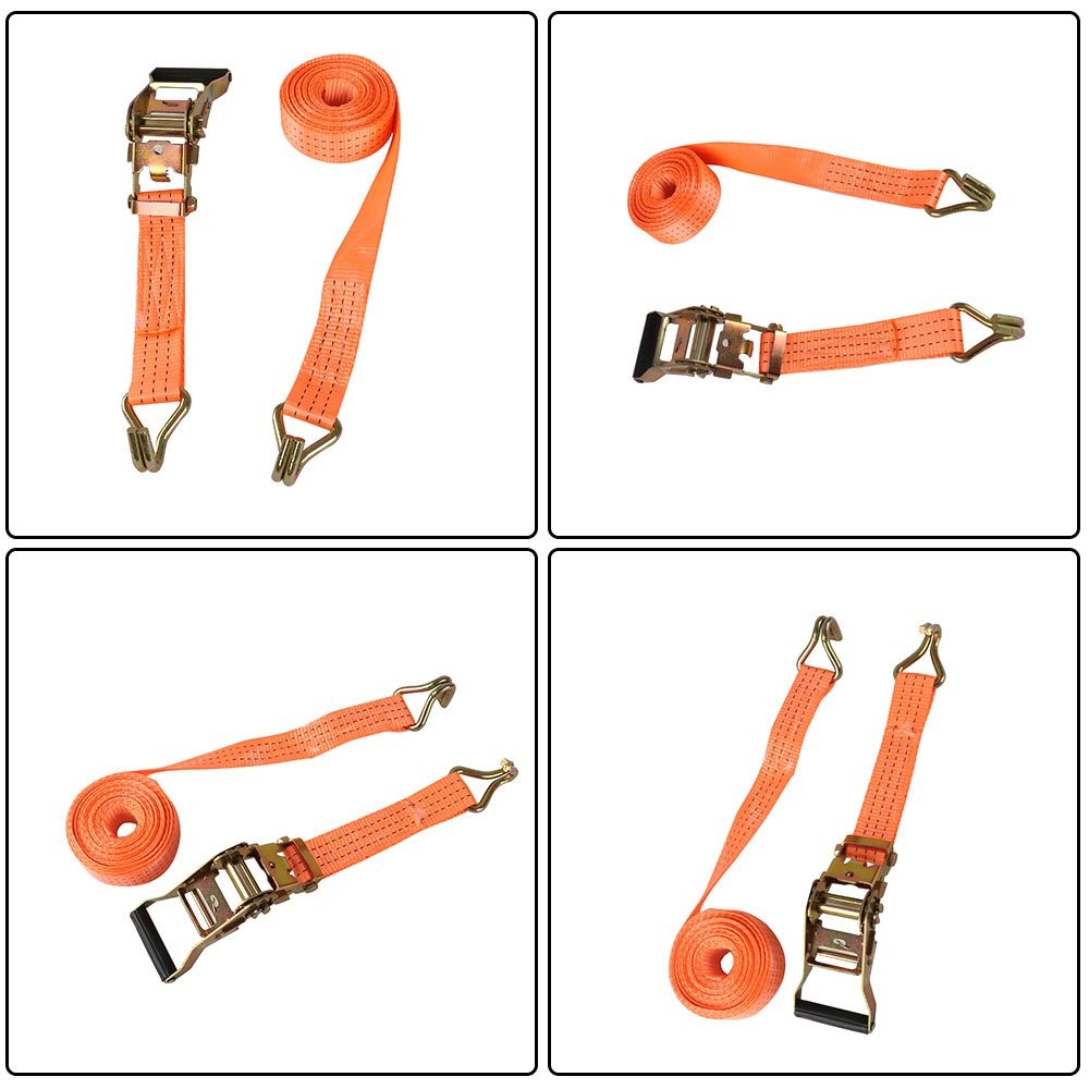 20 Pack 1.5″ inch x 15′ Ft Ratchet Tie Down Cargo Straps J Hooks Heavy Duty