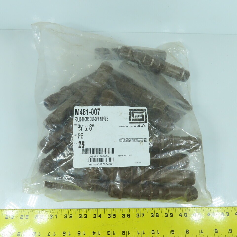 Spears M481-007 Four In One PE Cut-Off Nipple 3/4″ x 6″ Lot Of 25