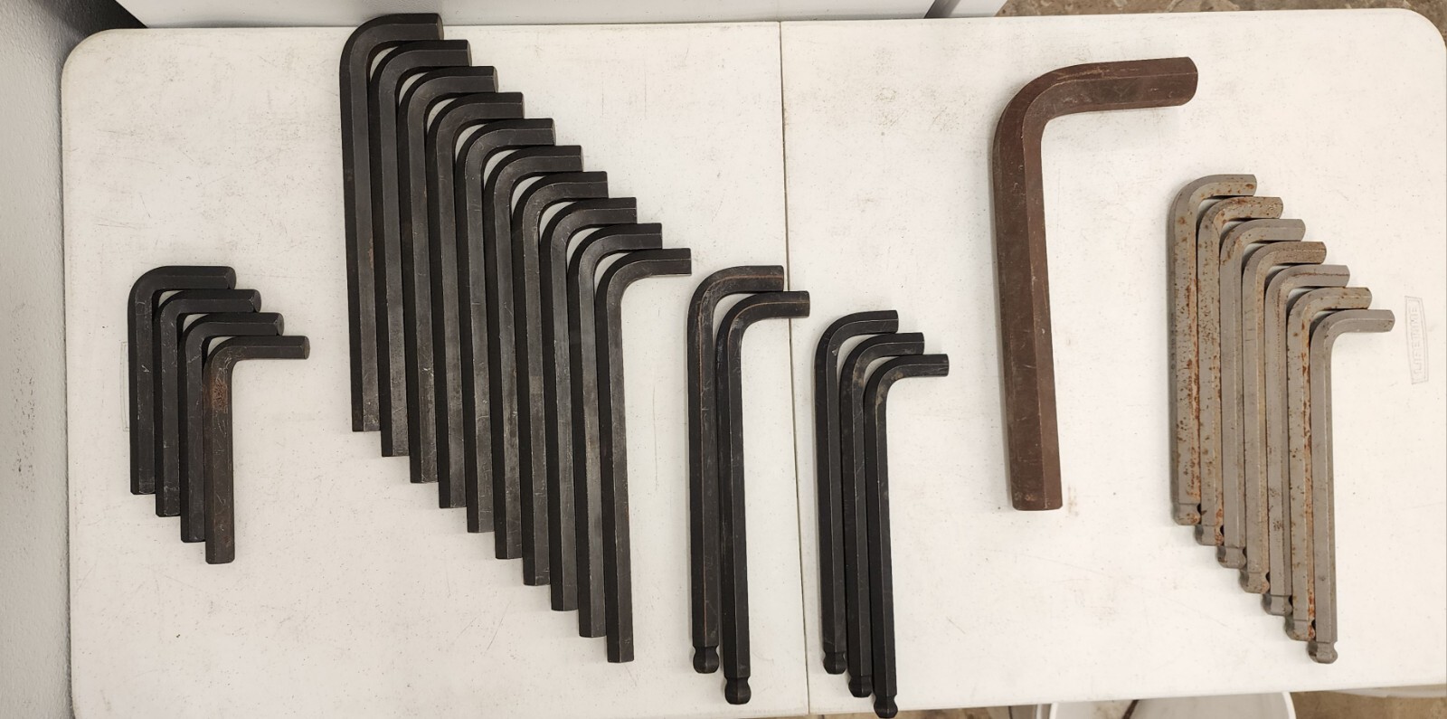 27 Large Industrial HEX KEY WRENCHES Bondhus and Unbranded. MADE IN USA.