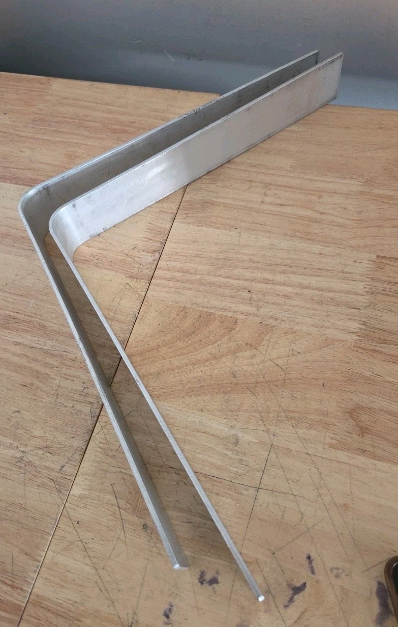 Aluminum Plate “L” Brackets 12″× 12″ Length 2″ Wide 1/8″ Thick Qty 2