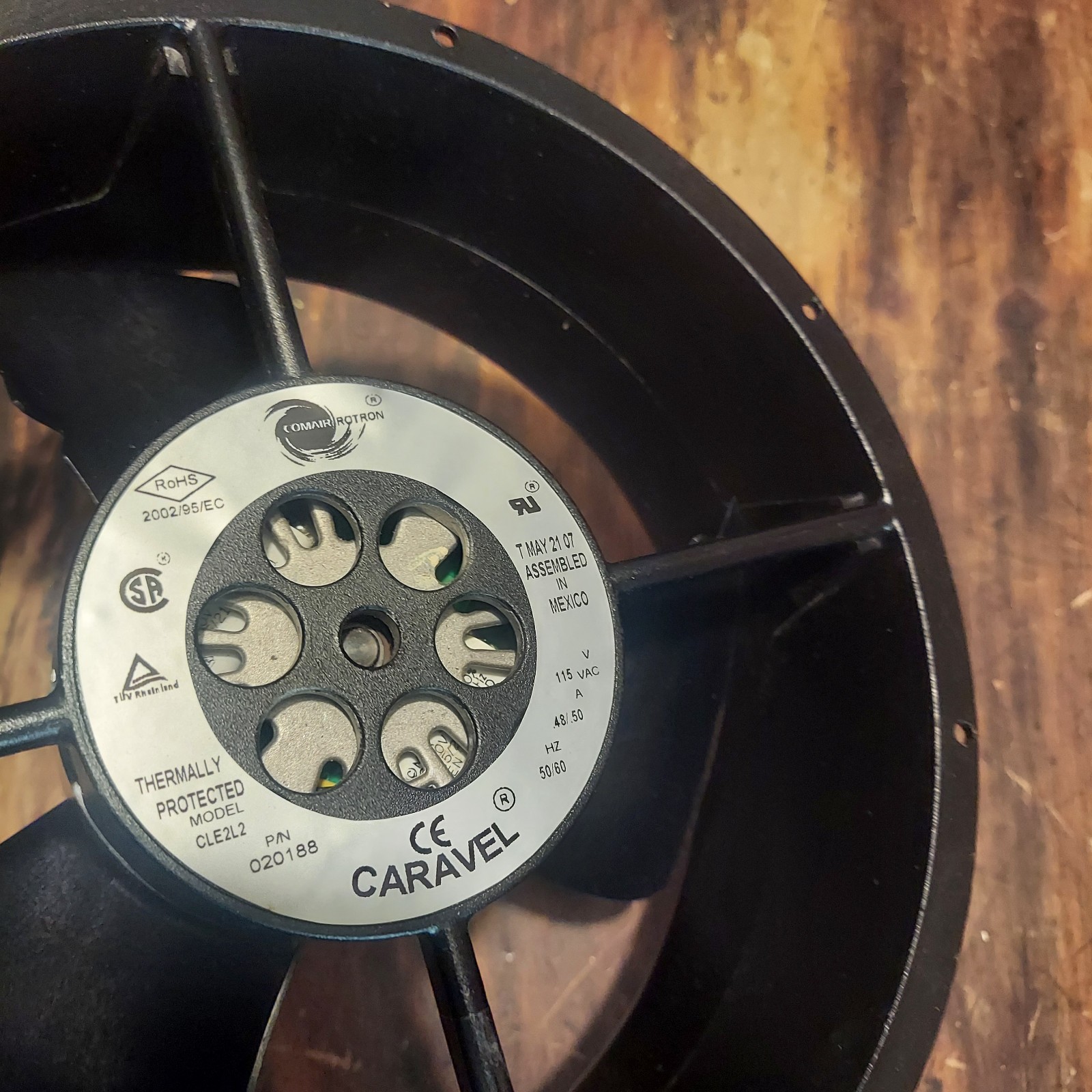 Caravel CLE2L2 115VAC Industrial Cooling Fan 172mm 50/60Hz