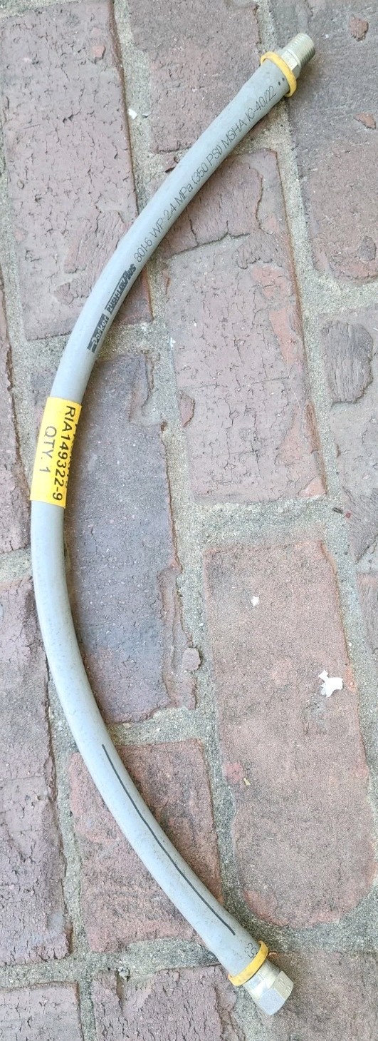 PARKER PUSH-LOK Plus 3/8″ 801-6-WP 2, 4 MPa Welding / Gas HOSE 22″ W/ FIT 350PSI