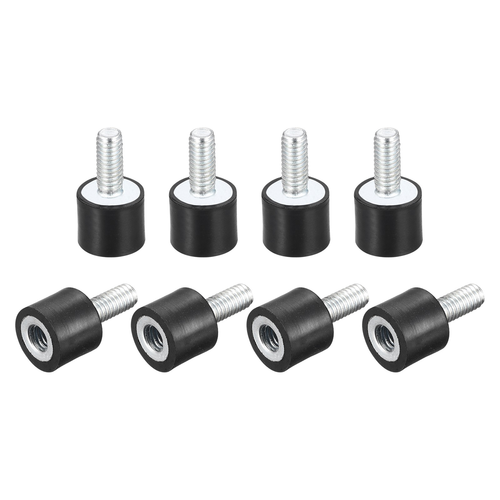 Rubber Mount 12pcs M4 Male/Female Vibration Isolator Shock Absorber D10mmxH8mm