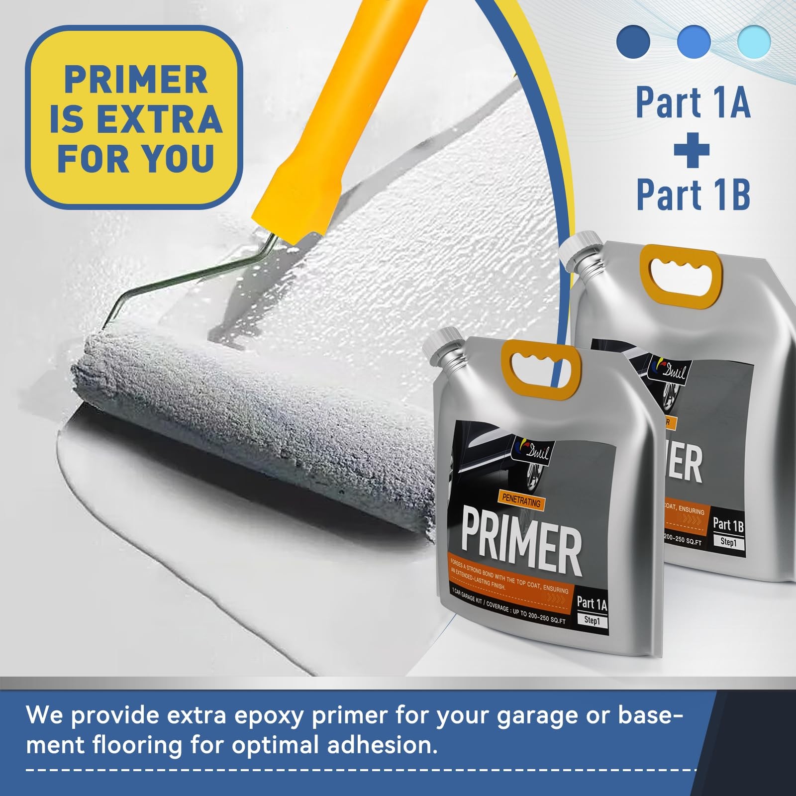 Garage Floor Epoxy Kit with Primer, Garage Floor Paint with Tools, Epoxy Coat…