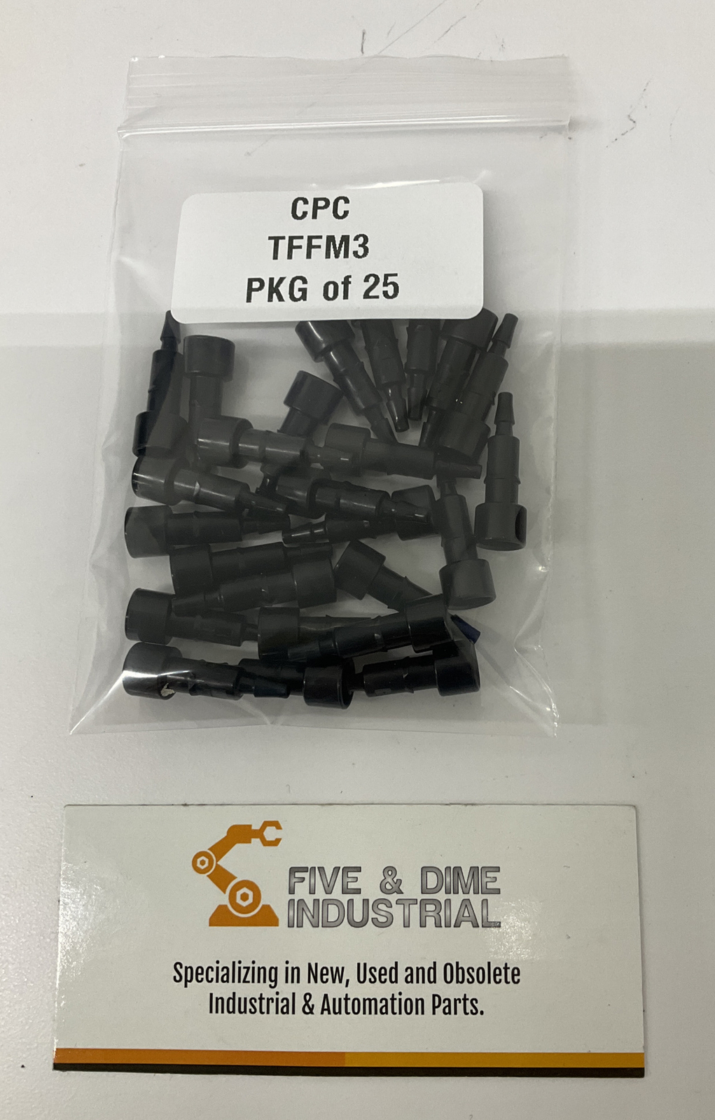 CPC Colder Products TFFM3 Pkg OF 25 3mm Non-Valved Tentube Fitting