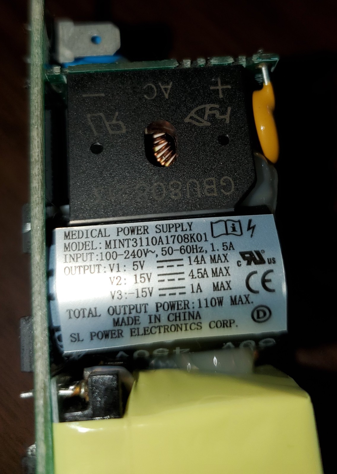 SL Power / Condor&Ault MINT3110A1708K01 Medical Power Supply