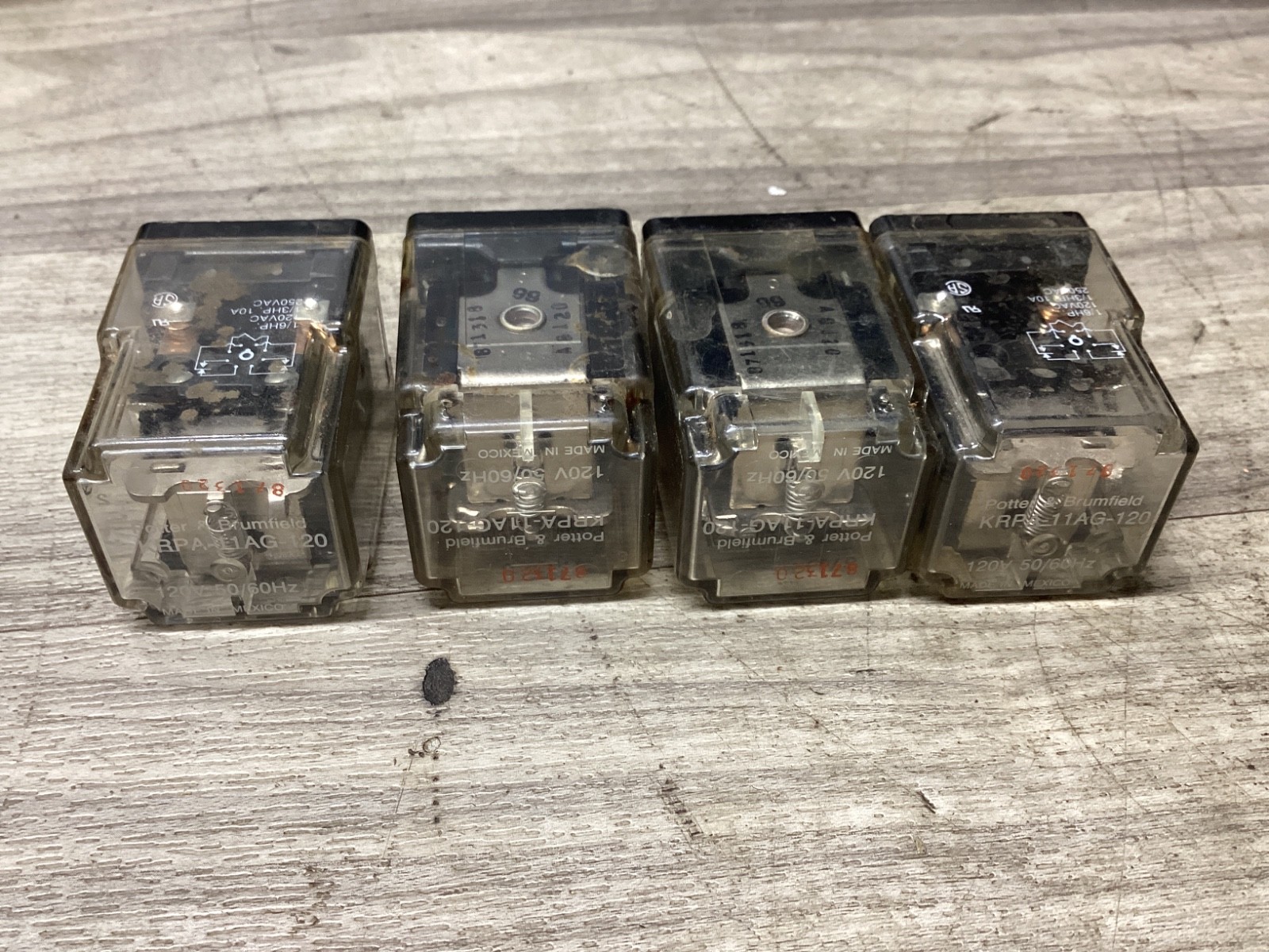 LOT OF 4 POTTER & BRUMFIELD KRPA-11AG-120 120V 50/60HZ #110N154
