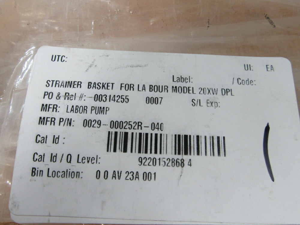 Labor Pump 0029-000252R-040 Labor Pump 256MP