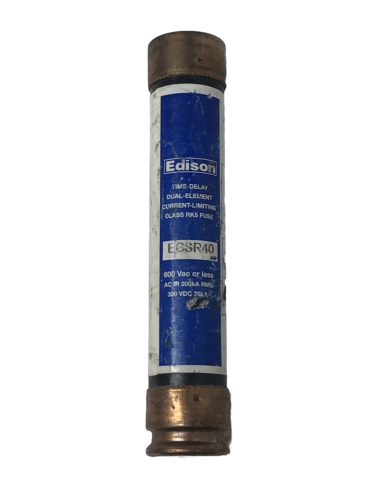 Edison ECSR40 Time Delay Dual Element Fuse, 40 Amp, Class RK5