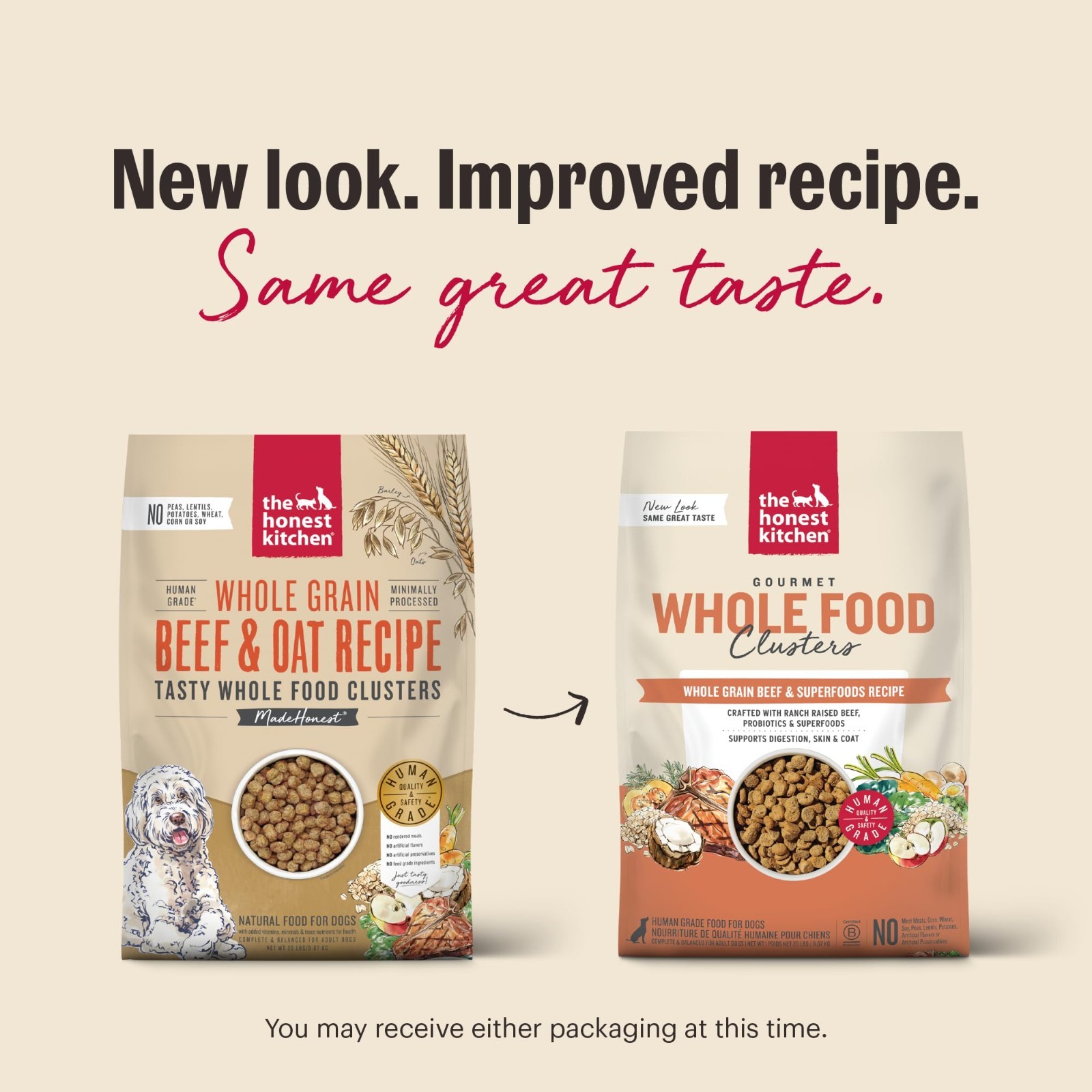 The Honest Kitchen Human Grade Dry Dog Food,Whole Food Clusters Grain Free, 20lb
