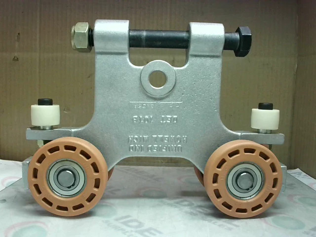 Unified Ind DET 101B Cable Trolley 4 Main Wheels (3-1/4″ Dia x-New No Box