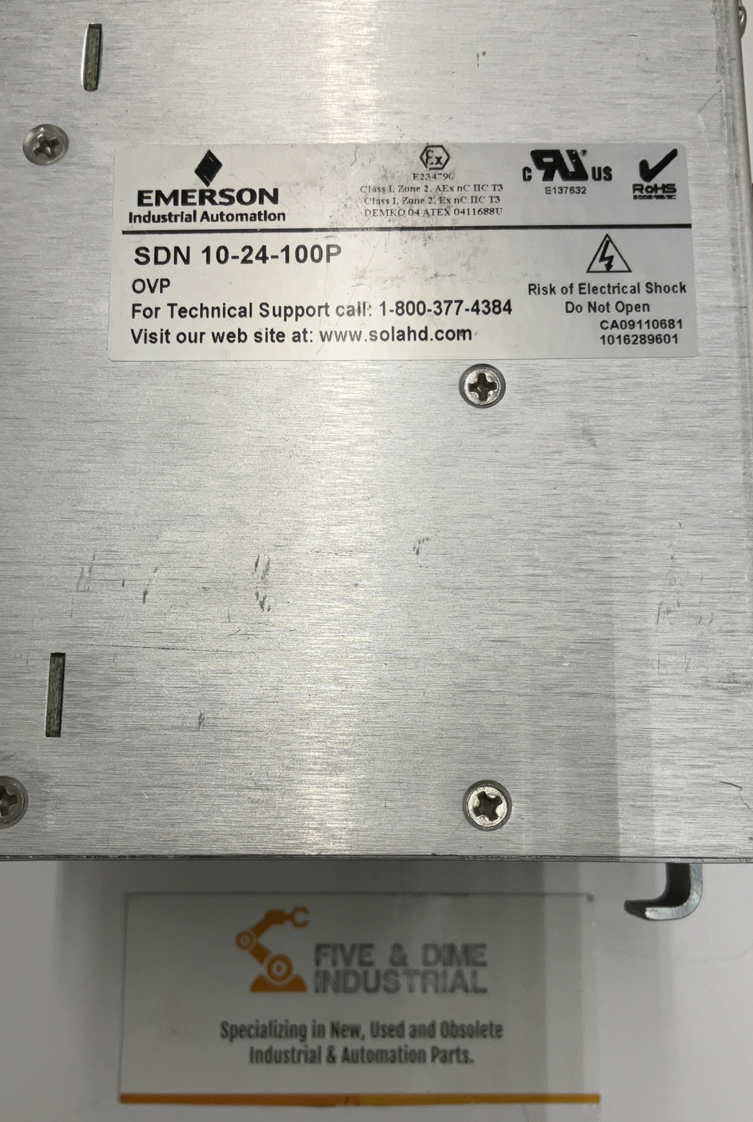 Sola SDN 10-24-100P Power Supply 115/230 Vac 24 Vdc / 10A