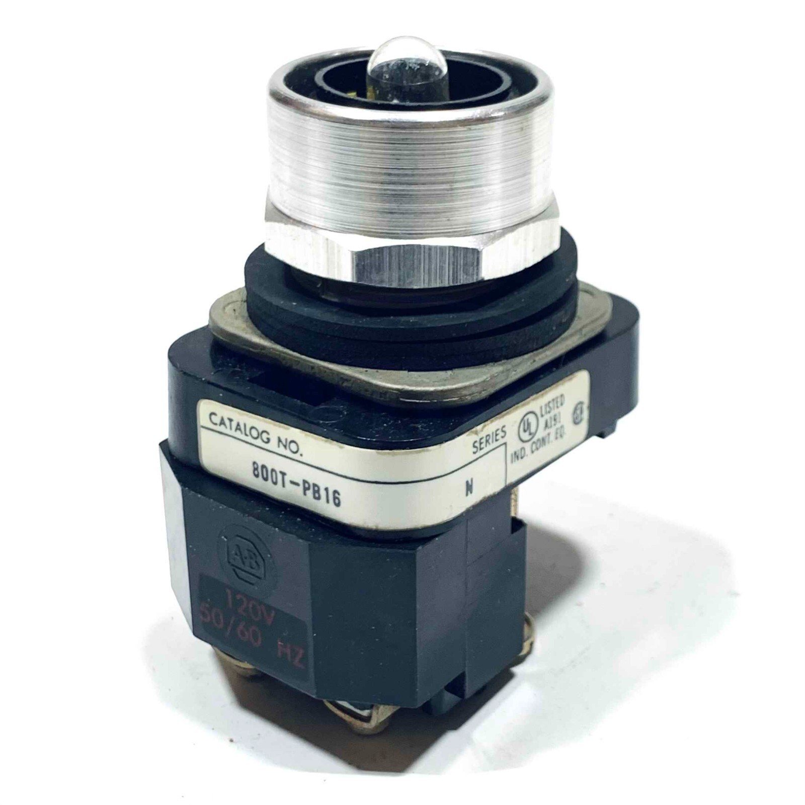800T-PB16 Allen-Bradley Illuminated Pushbutton Unit 120V 60Hz 110V 50Hz Ser. N