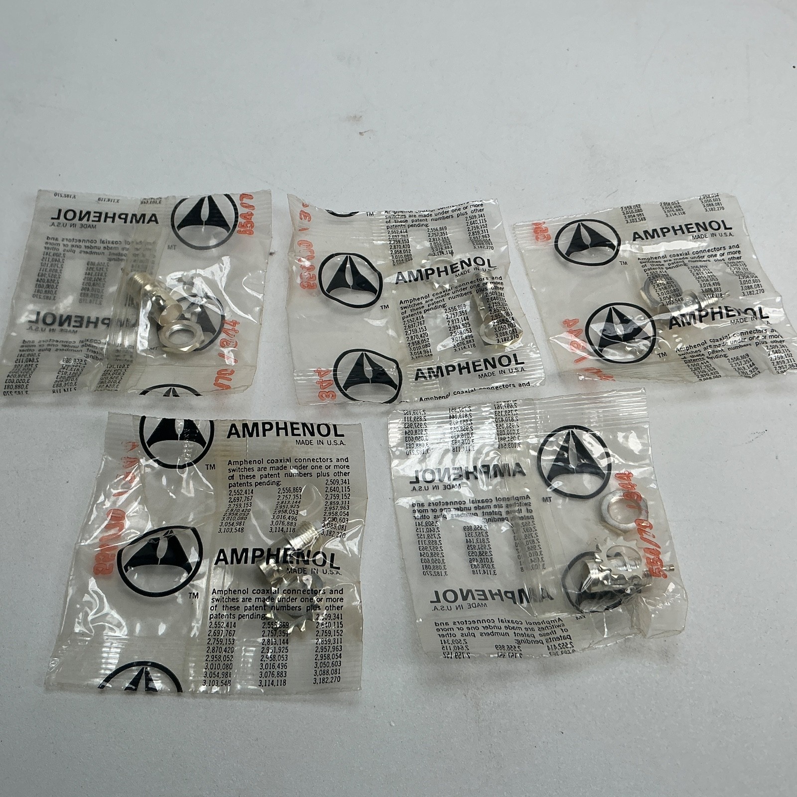 Amphenol Coaxial Connector Lot of 5 554/70/344 New Sealed