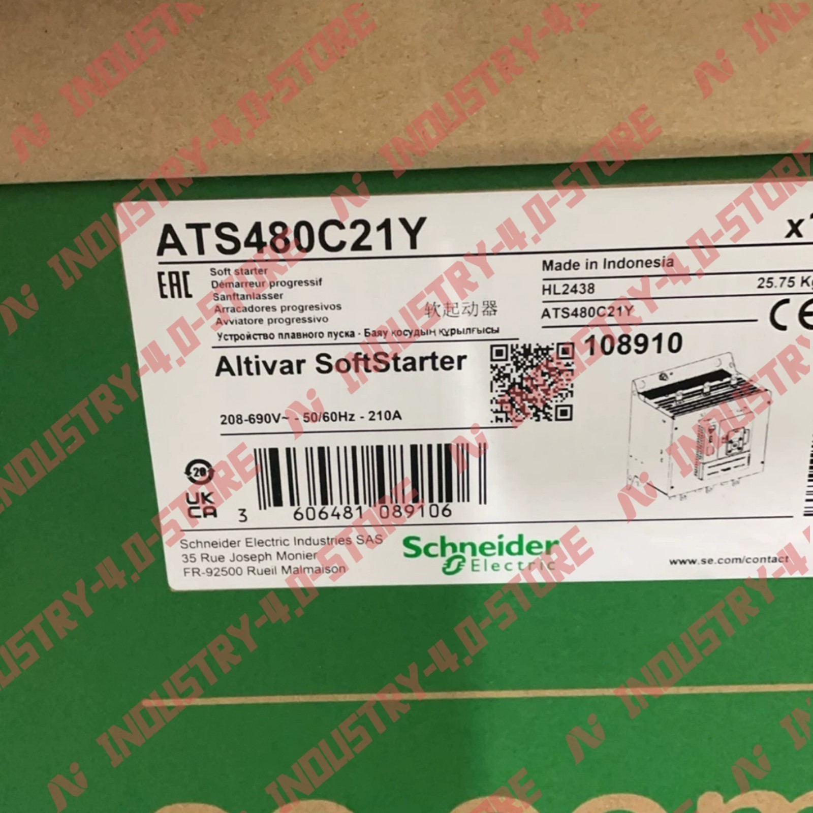 Schneider ATS480C21Y 210A 110kW Soft Starter#1pcs new in box