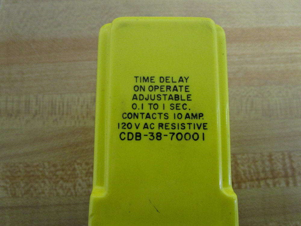 AMF Potter & Brumfield CDB-38-70001 Time Delay Relay CDB3870001 W/O Knob