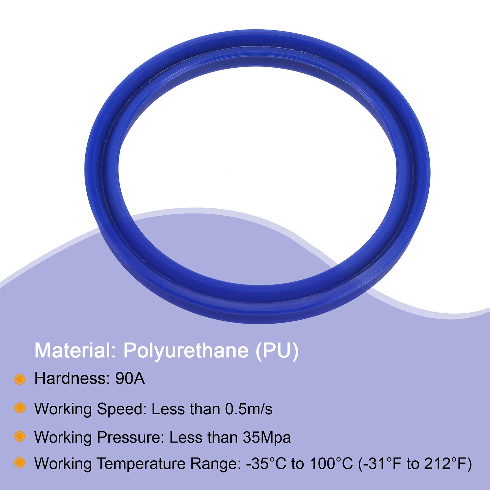 MECCANIXITY UHS Radial Shaft Seal 53mm ID x 63mm OD x 6mm 53x63x6mm, Blue